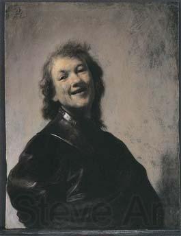 REMBRANDT Harmenszoon van Rijn A more cheerful pose, also from ca. France oil painting art